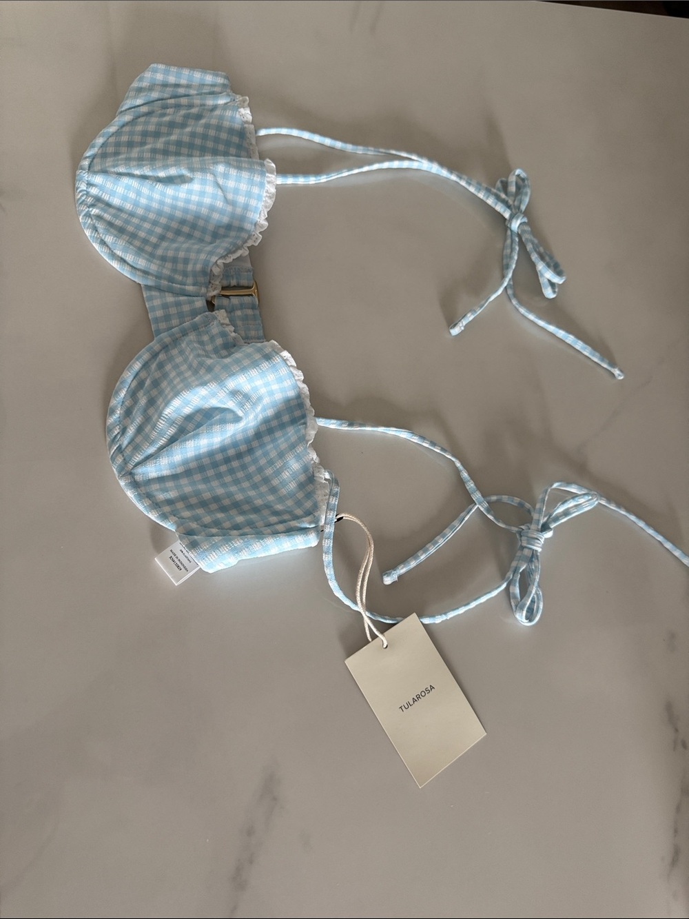 NWT- Tularosa Etta Top in Blue Gingham - Picture 4 of 5